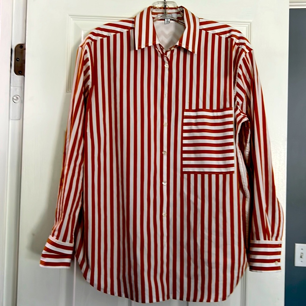 Striped oxford button down